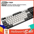 HelloWorld 104Pcs TPE OEM Dual Colors Backlight Key Caps Keycaps Replacement Mechanical Keyboard Accessory. 