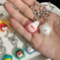 Stylish Keychain Girls Adorable Kawaii Bag Charm Trendy Cute Keyring for Car Key Accessories Bag Pendant. 