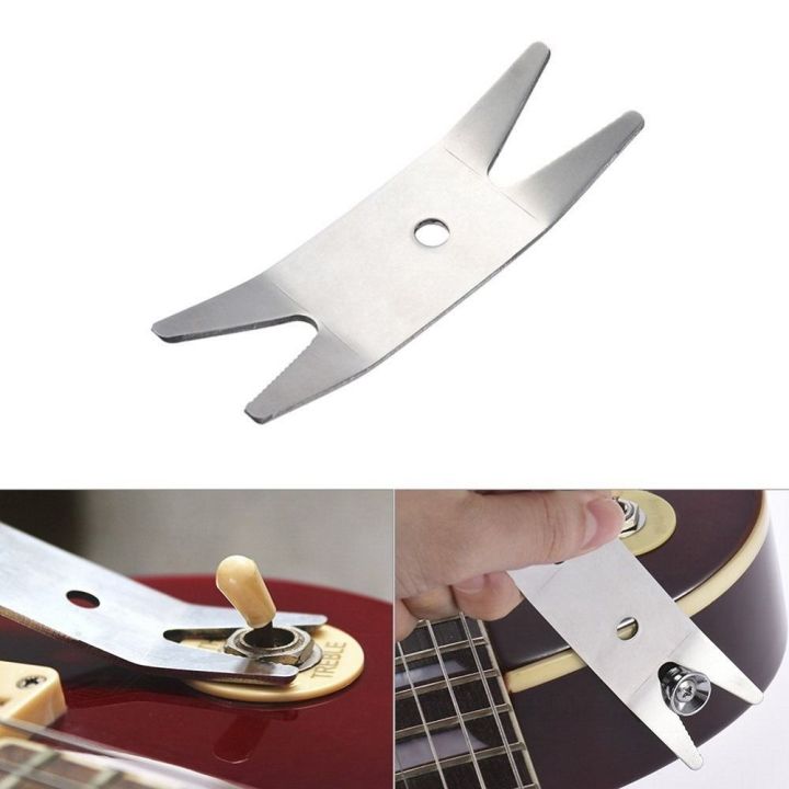 Stringed Instruments Stainless Steel Bass Multi Spanner Repair Knob Repair Electric Guitar Wrench Portable Multifunction Guitar Knob Removal Tool Guitar Accessories