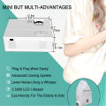 Mini Projector, Full HD 1080P Video Projector, Portable Small Movie Projector, Compatible with iOS/Android/Windows/TV Stick/Box/USB/HDMI-White. 