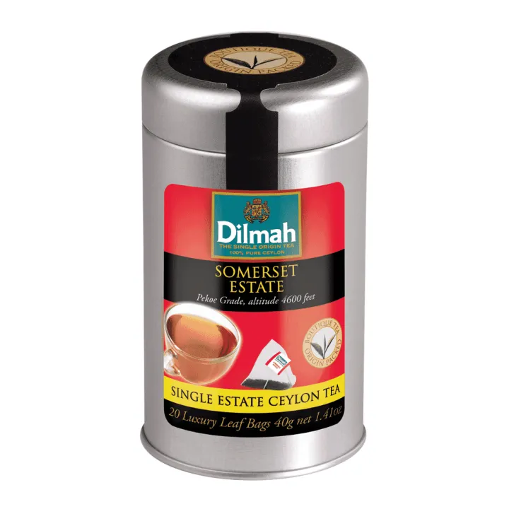 Dilmah Single Estate Somerset Pekoe Tin Caddy 20 Tea Bags(2.0G)