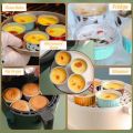 10Pcs/Set Reusable Round Aluminum Foil Tin Cup Pudding Cake Mold Air Fryer Tinfoil Box Small Baking Tray Baking Pastry Tools. 