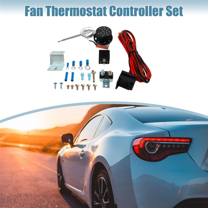 Electric%20Radiator%20Fan%20Thermostat%20Controller%20Kit%20Radiator%20Fan%20Thermostat%20Control%20Relay%20Wire%20Kit%2012V%20For%20Car%20Truck%20-%20Image%206