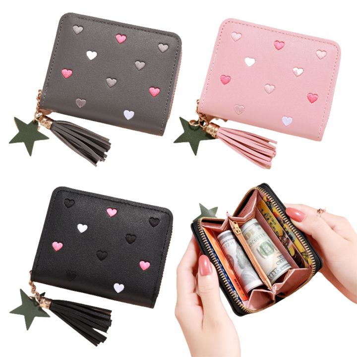 Mini Lovely Short Pu Leather Girl Zipper Cute Coin Purse Women Small Ladies