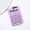 8 Digits Cute Mini Portable Digit Calculator Stationery Office Supplies Small Cartoon Animal Cartoon Cute Calculator Candy Color Kawaii Learning Tools. 