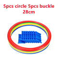 【Petalfall】New Outdoor Kids Funny Physical Training Sport Toys Lattice Jump Ring Set Game 10 Hoops 10 Connectors For Park Play Boys Girls. 