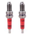 TWEXQNY 2 Pcs 3-Electrode Spark Plug D8TC for 125Cc 150Cc 200Cc 250Cc Motorcycle Scooter ATV Quads. 
