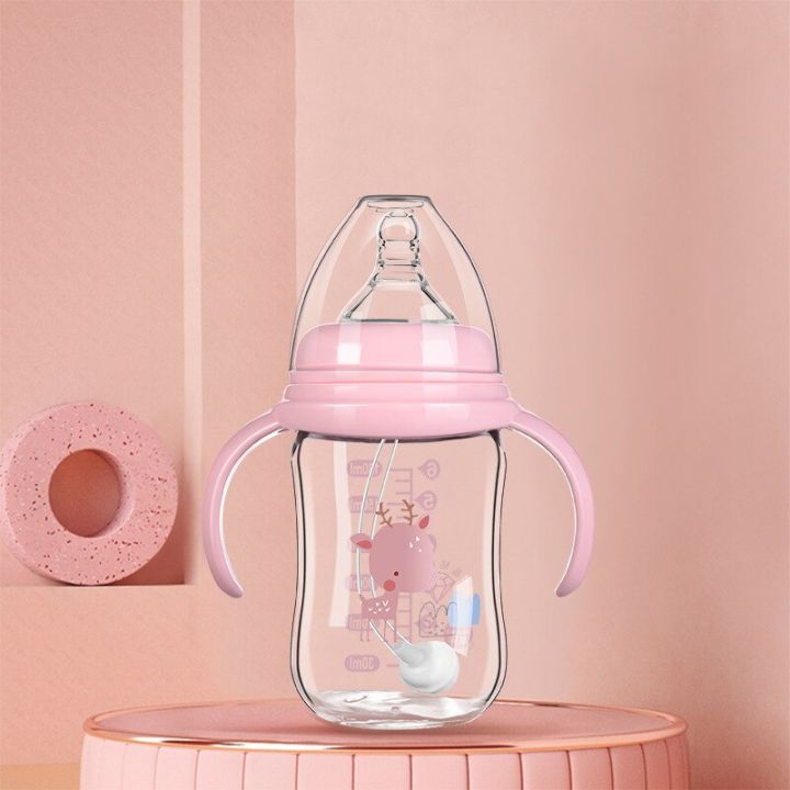 180ML%20Baby%20Glass%20Bottle%20Wide-bore%20Quick%20Flush%20Baby%20Bottle%20Anti-colic%20Newborn%20Milk%20Bottle%20Training%20Baby%20Feeding%20Accessories%20Water%20-%20Image%203