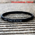 My Time Is Now Student Fashion Couple Silicone Bracelet sports wrist band Mzea. 