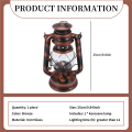25Cm Iron Antique Bronze Oil Lanterns (Cover) Nostalgic Portable Outdoor Camping Lamp Leak Proof Seal Outdoor Camping Light. 