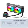 240 Water Cooled Radiator for Desktop Computer Pwm Temperature Controlled Argb Cooling Fan CPU Radiator,A. 