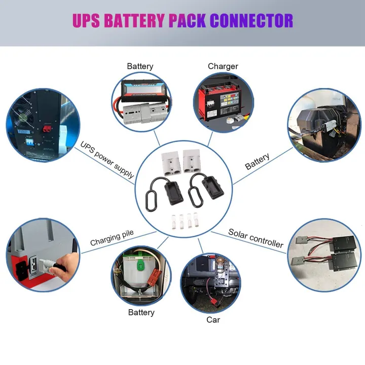 50A%201/0%20AWG%20Battery%20Connection%20Harness%20Plug%20Connector%20Winch%20Plug%20Quick%20Disconnect%20for%20UPS%20Battery%20Pack%20Trailer%20Forklift%20-%20Image%202