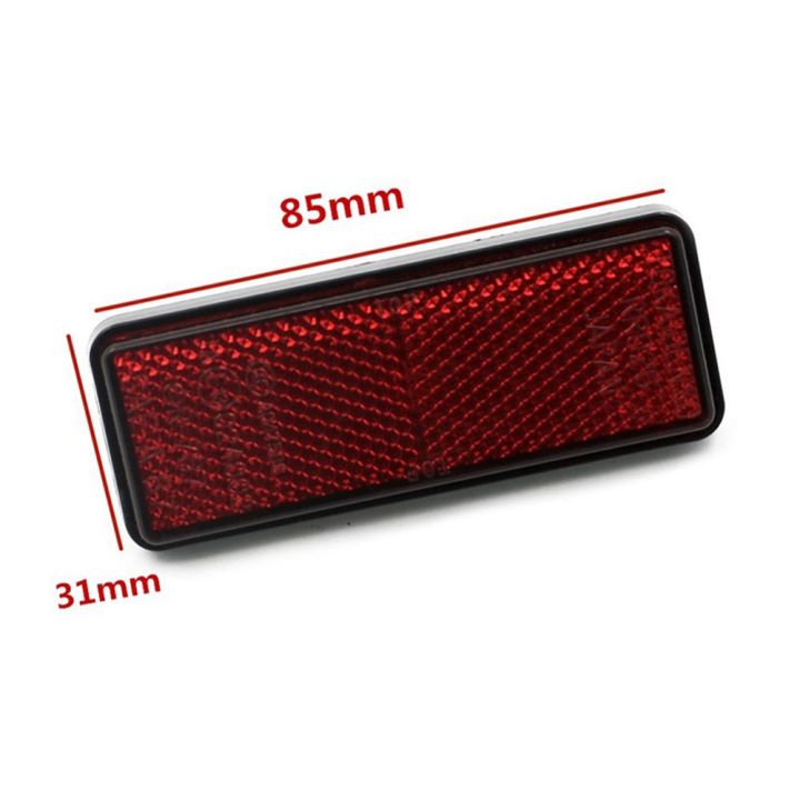 JDXHLAU 2X Red Light Rear Motorbike Quad Scooter Bike Reflector Number ...