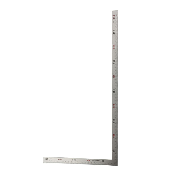 【Direct-sales】 Stainless Steel L Shape Ruler Double Sided Ruler Measuring Tool Metal 90 Degree Angle for Office School Supplies
