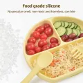 4/6/8 PCS Baby Soft Silicone Bib Cartoon Printed Bibs Sucker Bowl Plate Cup Spoon Fork Sets Non-slip Children's Dishes BPA Free. 