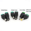 1/5pcs DC male female jack cctv cable Connector 5.5 x 2.1MM 5.5*2.5MM 3.5*1.35MM Power plug terminal Adapter for ip camera A07. 