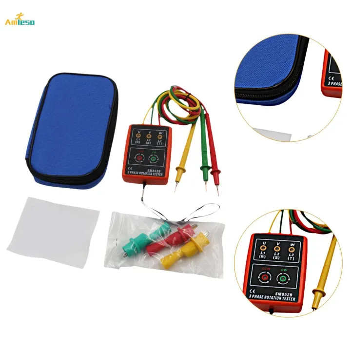 Three Phase Indicator LED Indicator Sequence Tester Digital Phase ...