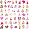 50Pcs Cartoon Anime Princess Barbie Stickers for Scrapbooking Laptop DIY Notebook Phone Case Waterproof Decor Sticker Girl. 