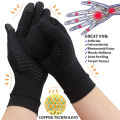 LibiLuxury Full Finger Arthritis Gloves for Men and Women, Copper Glove, Touch Screen Fingers, Hand Joint Pain, Tendonitis, 1Pair. 
