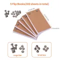 KKmoon Blank Flip Book Kit with 300 Sheets Animation Paper Flipbook Binding Screws for LED Tracing Light Pad Drawing Sketching Animation Cartoon Creation. 