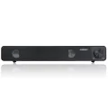 ELEGIANT Mini Wired Soundbar Stereo USB Powered Computer Speakers LED Light Volume Control With Mic for TV PC Tablets Desktop Projector. 