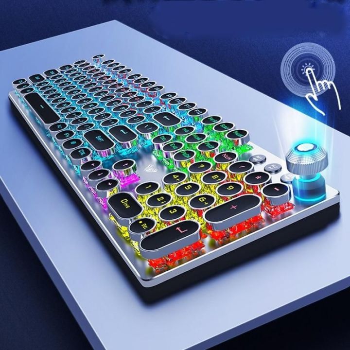 22%20Light%20Patterns%20Waterproof%20Computer%20Wired%20RGB%20Gaming%2087%20Key%20Mechanical%20Keyboard%20-%20Image%203