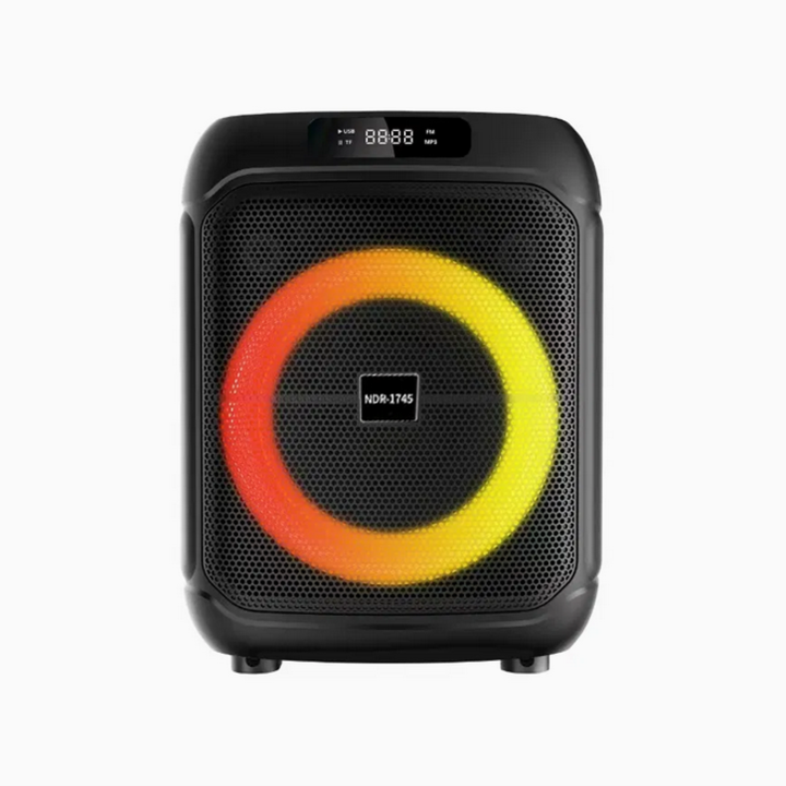 NDR-1745%208"%20Supper%20Bass%20Portable%20Wireless%20Bluetooth%20Speaker%20with%202%20Rechargable%20Wireless%20Mic%20RGB%20Light,%20FM%20Mic,%20FM,%20AUX,%20USB,%20SD%20Card,%20Karaoke%20Speaker%20with%20Dual%20Mic%20Buffel%20Subwoofer%20Music%20Player%20Party%20Box%20NDR%201745%20Partybox%20-%20Image%203