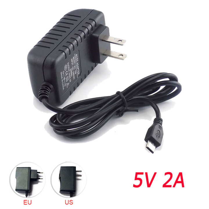 【VogueVenture】Micro USB AC/DC Power Adapter 5V 2A EU US Plug 100V~240V ...