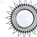 Wall Hanging Round Mirror, Silver Wall Mirrors, Great Decoration for Bedroom Vanity Hall Room Corridor. 