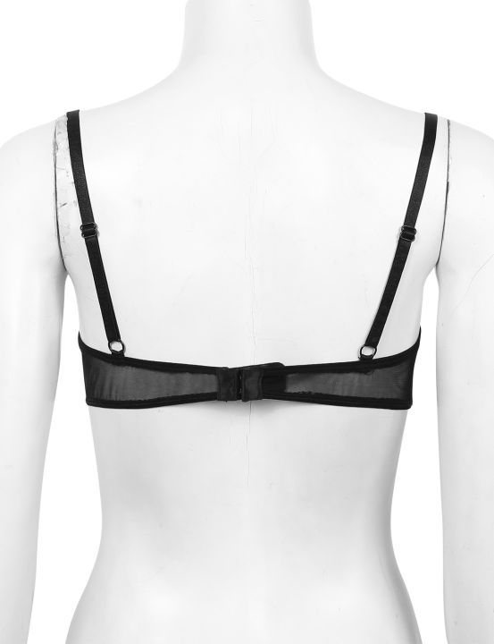 Women%20Lace%20Hollow%20Out%20Bra%20Lingerie%20Exotic%20Nightclub%20See-Through%20Open%20Cups%20Exposed%20Nipples%20Brassiere%20Underwire%20Nightwear%20-%20Image%203
