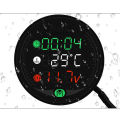 5 in 1 Motorcycle Water Temperature Meter USB Rechargable Time Voltmeter LED Night Vision Meter with Temperature Sensor. 