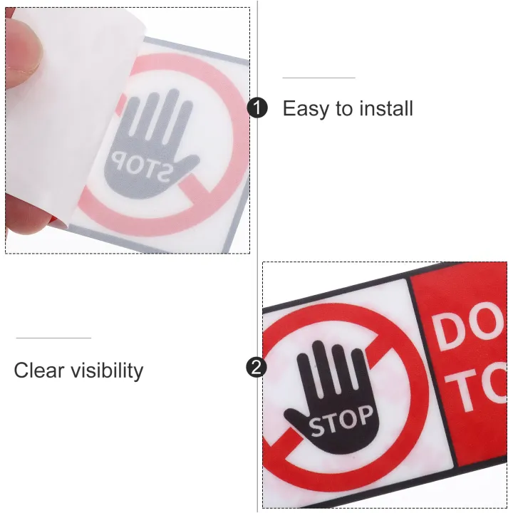 Do Not Approach Sticker Do Not Touch Sticker 4 Sheet Adhesive Labels Safety Signs Waterproof ...