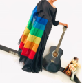 Women Half cotton Handloom Saree/ Office Sari/ Ladies New FashionBlack With Rainbow Colours Saree. 