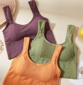 Women Fitness Yoga Sports Bra Vest Top / Push Up Plunge Bras/ Breathable Brassiere / Beauty Back Sport Underwear. 