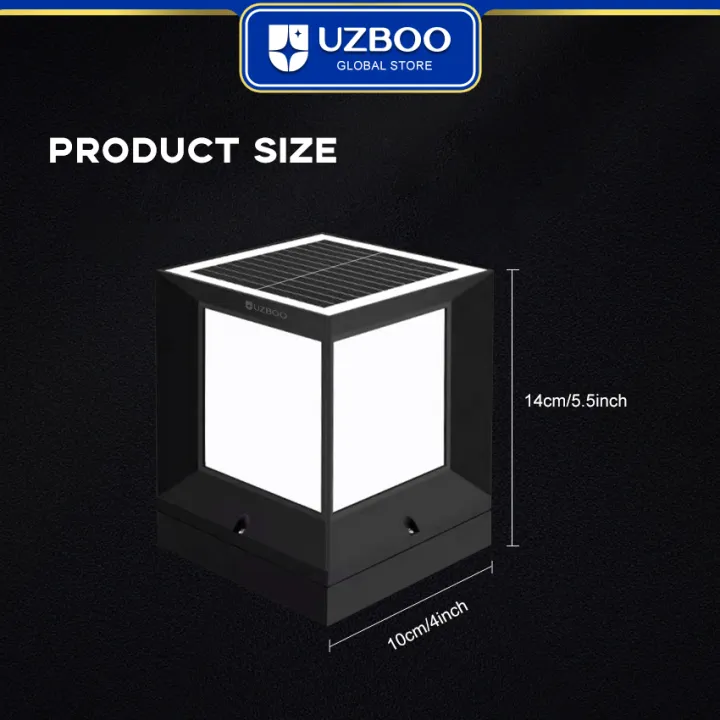 UZBOO%20Solar%20Pillar%20Lamp%20Modern%20Outdoor%20Gate%20Light%20Solar%20Charging%20IP65%20Waterproof%20Column%20Lamp%20Post%20Lights%20Courtyard%20Lamp%20Headlight%20Pillar%20Fence%20Post%20Garden%20lights%204%20Colors%20For%20Courtyard%20Fence%20-%20Image%206
