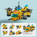 Mini 6 In 1 Building Blocks DIY Police Car Fire Model Lego Bricks Kids Educational Toy For Lego. 
