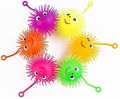 Smile Face Led Flashing Light Puffer Squishy Bouncy Toy, Toy Balls Colorful Stress Glowing Light Up Puffer Ball Smile Face Glowing Light Up Toy Balls. 