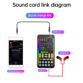 I9 Voice Changer Full Kit Multiple Audio Effect Bluetooth Live Sound Cards Ultra-Thin Portable Live Sound Card Mic Tool Easy Install. 