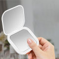 Compact Small Mini Gift Vanity Table Folding Led Lights Portable Hand Held Pocket Makeup Mirror 2X magnifying. 