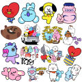20/40pcs BTS Stickers BT21 Kpop Stickers for Laptop Scrapbook Journal Kids Girls Boys Stickers. 