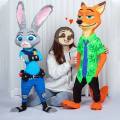 Nick Fox Bricks Crazy Zootopia is compatible with Lego ornaments living room decoration assembly three-dimensional puzzle high difficulty. 
