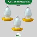 Poultry Drinker-1ltr Chick Drinker Plastic Chicken Drinker Quail Pigeon Birds Small PoultryPoultry Feeder/Canary Drinker/Nipple Drinkers/ Nipple Drinker for Chicken Dove Pigeon Quail Parrot/ Turkey Duck/ Bird Pet Automatic Food Water Dispenser. 
