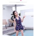 Five-Piece Primary School Student Swimsuit Children Girl Swimwear Girls Middle and Big Children Girls Kindergarten Split Swimsuit. 