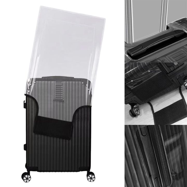 Wear Resistant 20-28 Inch Travel Luggage Cover Transparent Waterproof Luggage Protector Cover PVC Dustproof Suitcase Protector Cover Luggage