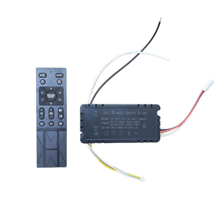 6-Speed Fan Setting Remote Control for Home Automation AC Voltage Compatible Variable Speed Frequency Regulation