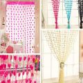 Home Room Drapes High Quality Loving Door Tassel Window Curtain Pattern. 