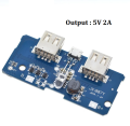 Dual Micro USB 3.7V to 5V 2A Boost Mobile Power Bank DIY 18650 Lithium Battery Charger PCB Board Step Up Module With Led. 