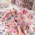 20 pcs/pack New Die-cut Sticker Book Floating Light Shallow Dream Series PET Theme Handbook Sticker Retro Girl Character Scrapbooking Stickers DIY Diary Album. 