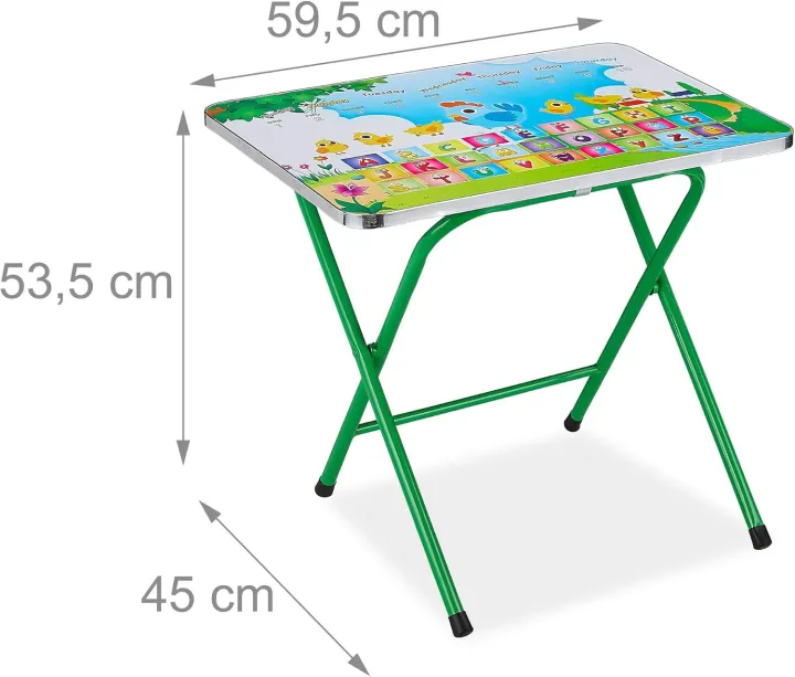 Kids%20Folding%20Table%20And%20Chair%20Set,%20Portable%20Children's%20Cartoon%20Activity%20Table/Desk/Dining%20Table,%20For%203-8%20Years%20Old%20Boys%20And%20Girls%20-%20Including%20Tables%20And%201%20Chair%20-%20Image%202