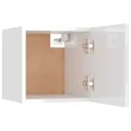 Bedside Cabinets 2 pcs High Gloss White 30.5x30x30 cm Chipboard. 